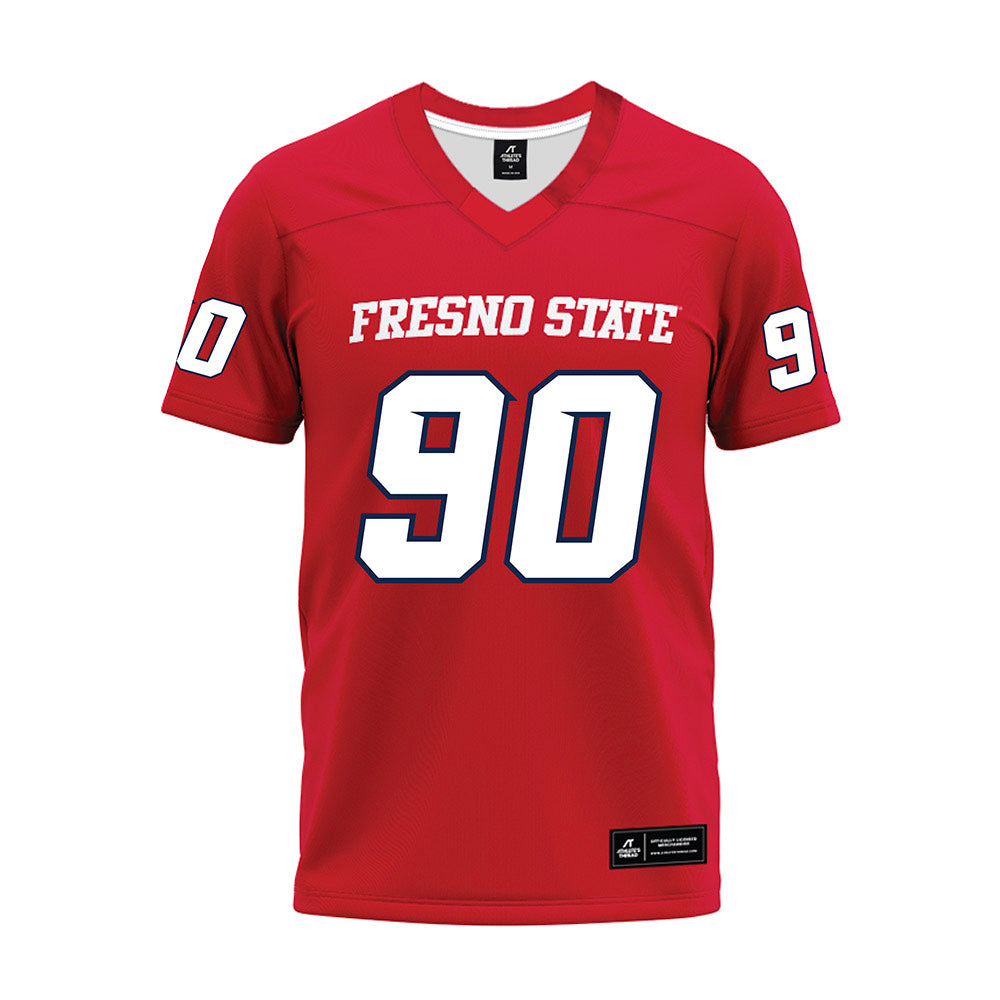 Fresno State - NCAA Football : Cooper Willoughby - Red Premium Football Jersey-0