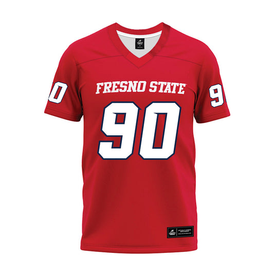 Fresno State - NCAA Football : Logan Goodspeed - Red Premium Football Jersey-0