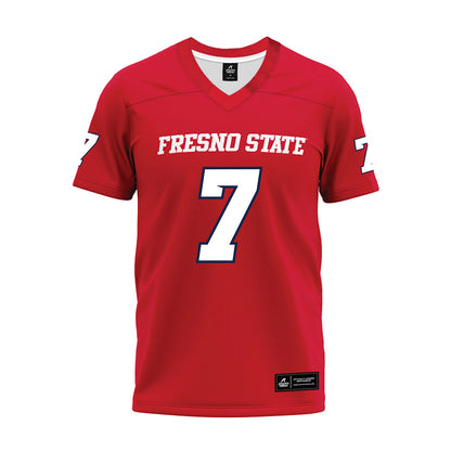 Fresno State - NCAA Football : Loyall Mouzon - Red Premium Football Jersey-0