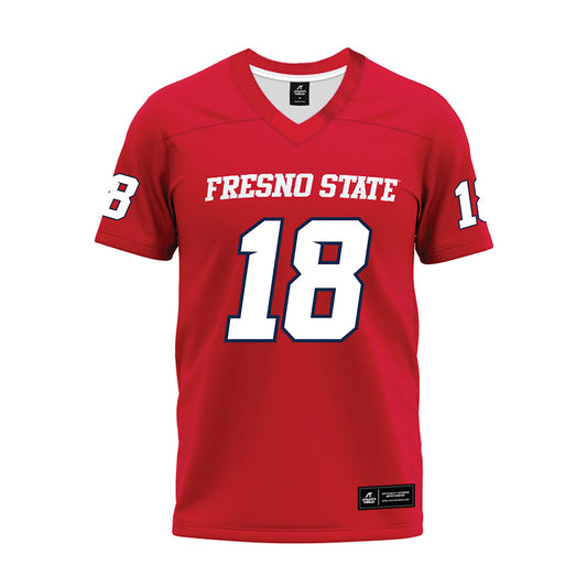 Fresno State - NCAA Football : Logan Studt - Red Premium Football Jersey-0