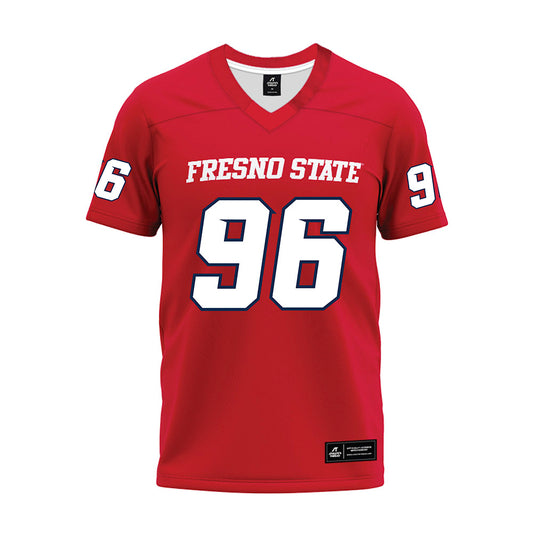 Fresno State - NCAA Football : Noah Yeh - Red Premium Football Jersey-0
