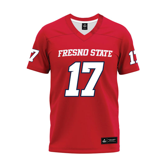 Fresno State - NCAA Football : Ethan Tierney - Red Premium Football Jersey-0