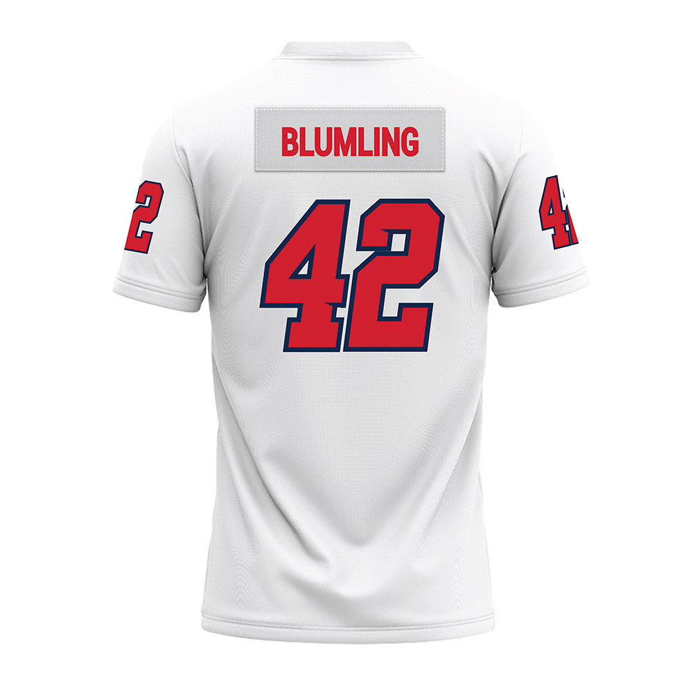 Fresno State - NCAA Football : Lucas Blumling - White Premium Football Jersey-1