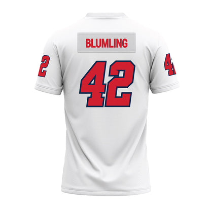 Fresno State - NCAA Football : Lucas Blumling - White Premium Football Jersey-1