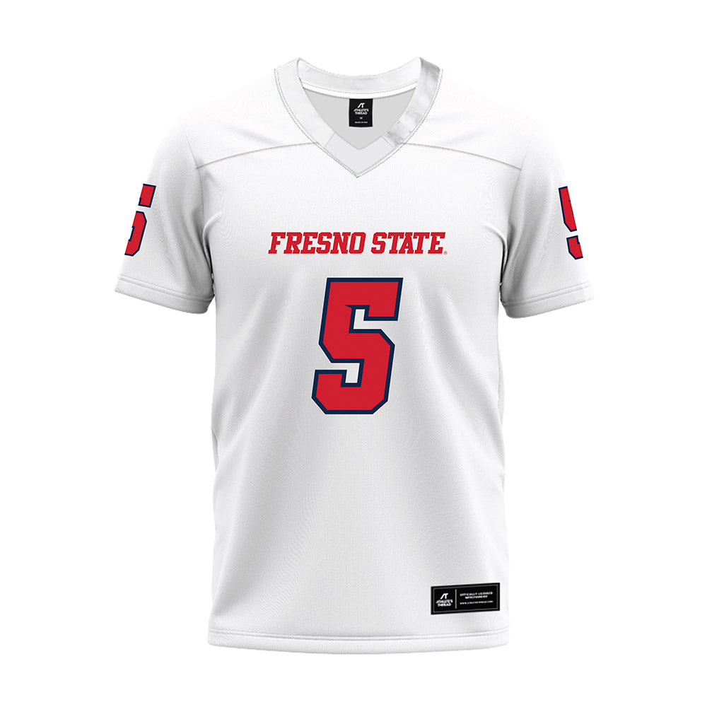 Fresno State - NCAA Football : Josiah Freeman - White Premium Football Jersey-0