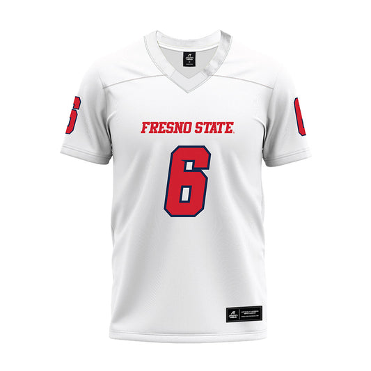 Fresno State - NCAA Football : Jahzon Jacks - White Premium Football Jersey-0