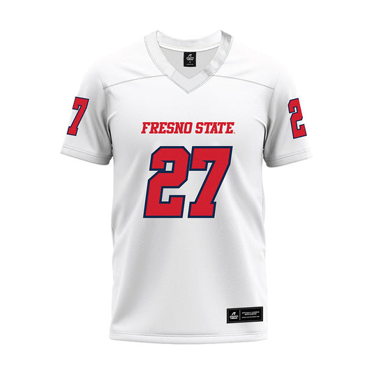 Fresno State - NCAA Football : Tariq Thomas - White Premium Football Jersey-0