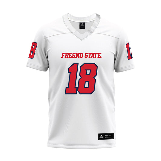 Fresno State - NCAA Football : Logan Studt - White Premium Football Jersey-0