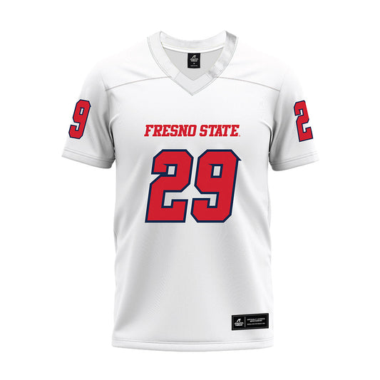 Fresno State - NCAA Football : Jaden Carrillo - White Premium Football Jersey-0