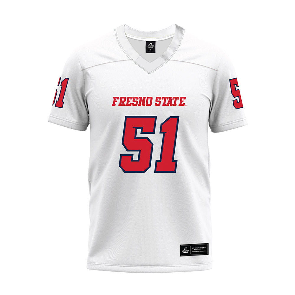 Fresno State - NCAA Football : Braylan Henderson - White Premium Football Jersey-0