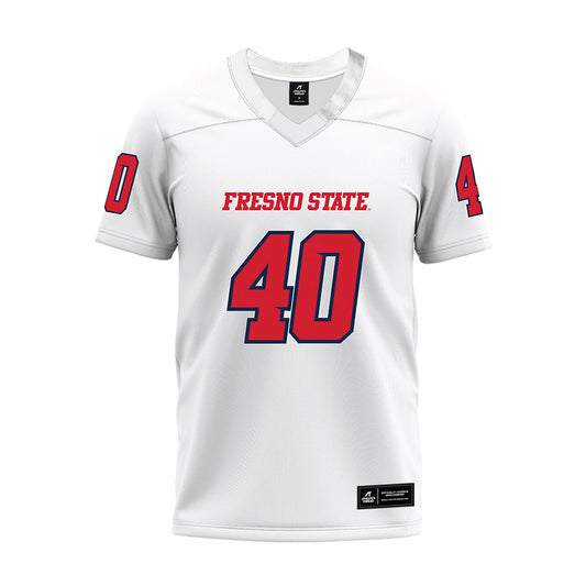 Fresno State - NCAA Football : Ryan Kobzeff - White Premium Football Jersey-0