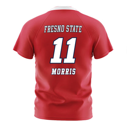Fresno State - NCAA Women's Soccer : Katie Morris - Red Soccer Jersey-1