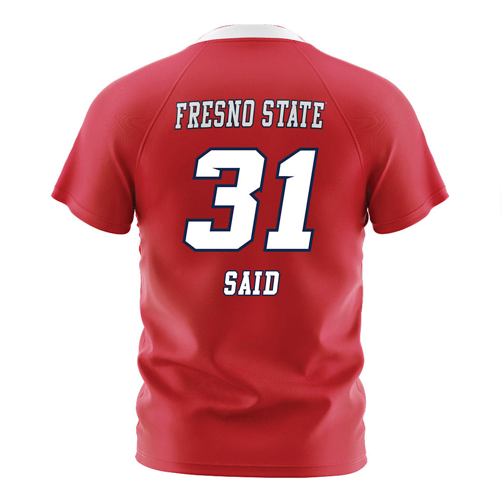 Fresno State - NCAA Women's Soccer : Jinan Said - Red Soccer Jersey-1