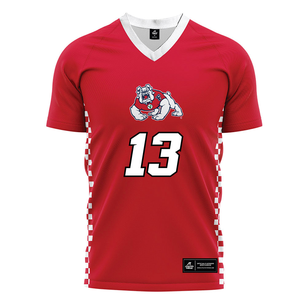 Fresno State - NCAA Women's Soccer : Kaitlyn Conner - Red Soccer Jersey-0
