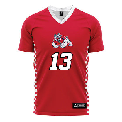 Fresno State - NCAA Women's Soccer : Kaitlyn Conner - Red Soccer Jersey-0