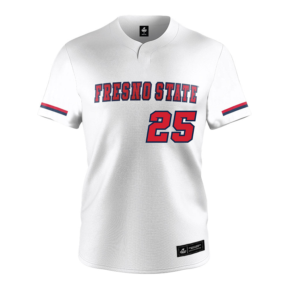 Fresno State - NCAA Softball : Jayda Crosby - White Jersey-0