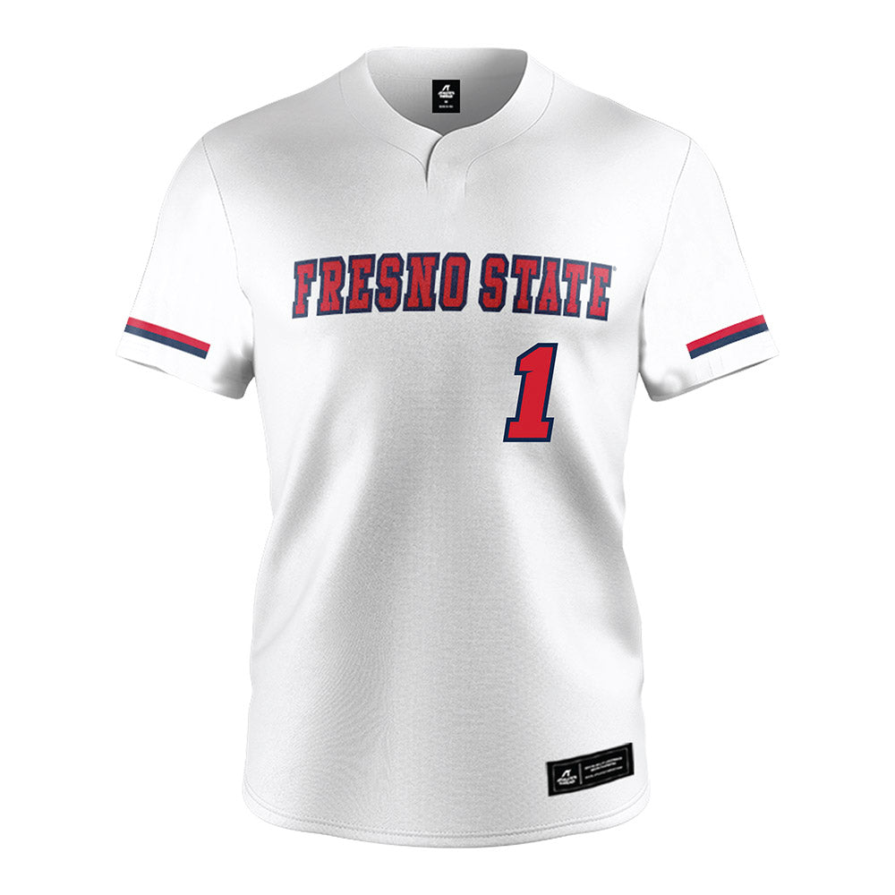 Fresno State - NCAA Softball : Nadia Rountree - White Jersey-0