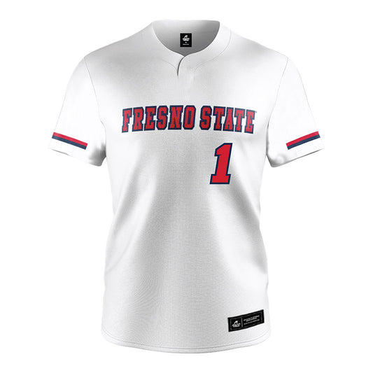 Fresno State - NCAA Softball : Nadia Rountree - White Jersey-0