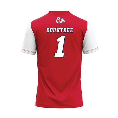 Fresno State - NCAA Softball : Nadia Rountree - Red Baseball Jersey-1
