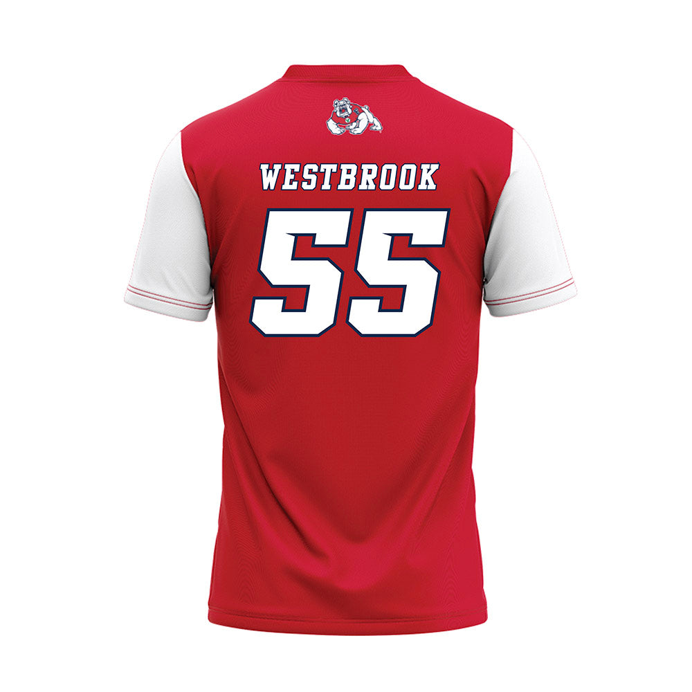 Fresno State - NCAA Softball : Tiara Westbrook - Red Baseball Jersey-1