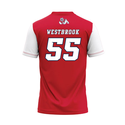 Fresno State - NCAA Softball : Tiara Westbrook - Red Baseball Jersey-1
