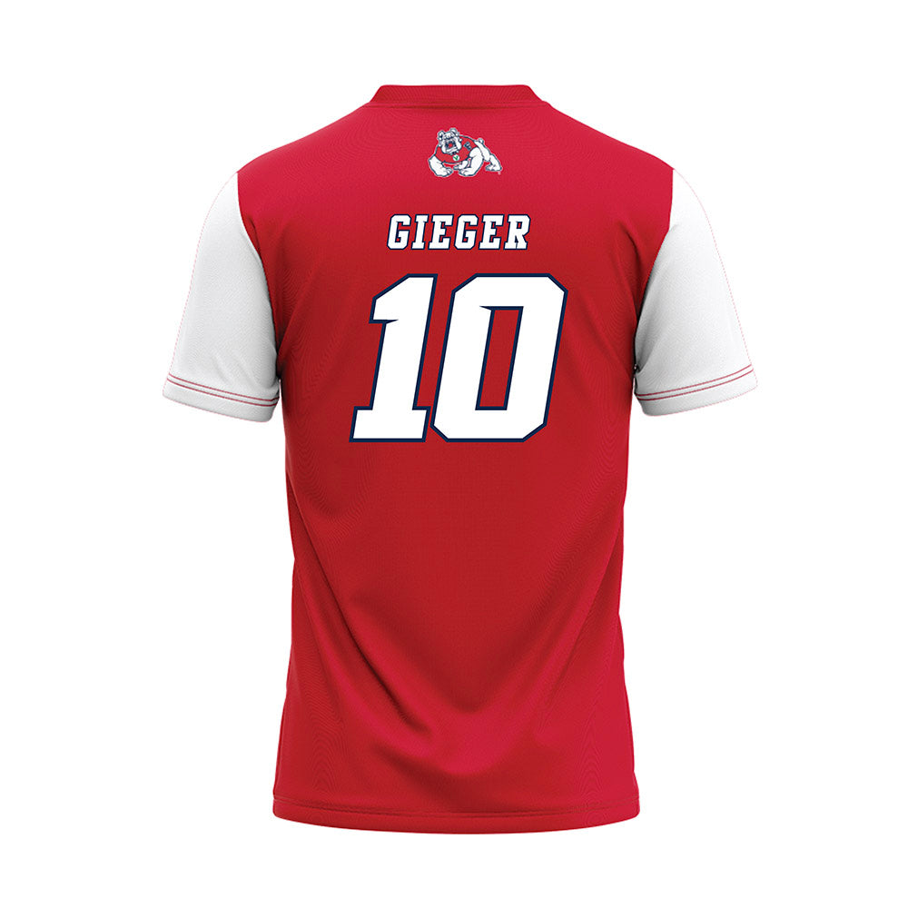 Fresno State - NCAA Softball : McKenna Gieger - Red Baseball Jersey-1