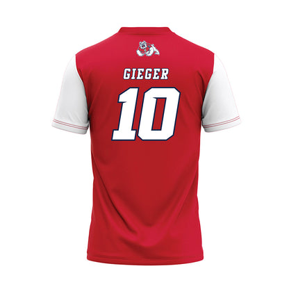 Fresno State - NCAA Softball : McKenna Gieger - Red Baseball Jersey-1