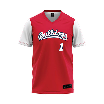 Fresno State - NCAA Softball : Nadia Rountree - Red Baseball Jersey-0