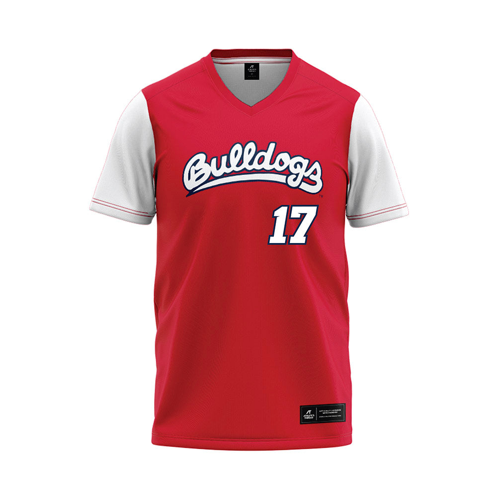Fresno State - NCAA Softball : Gizella Vargas - Red Baseball Jersey-0