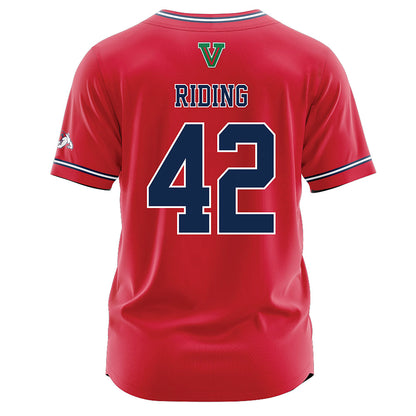 Fresno State - NCAA Baseball : Jake Riding - Red Jersey-1