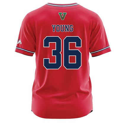 Fresno State - NCAA Baseball : Austin Young - Red Jersey-1
