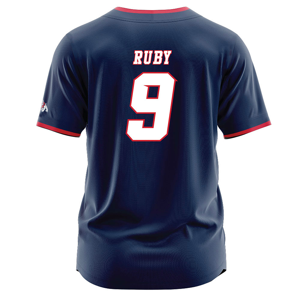 Fresno State - NCAA Baseball : Jett Ruby - Navy Jersey-1