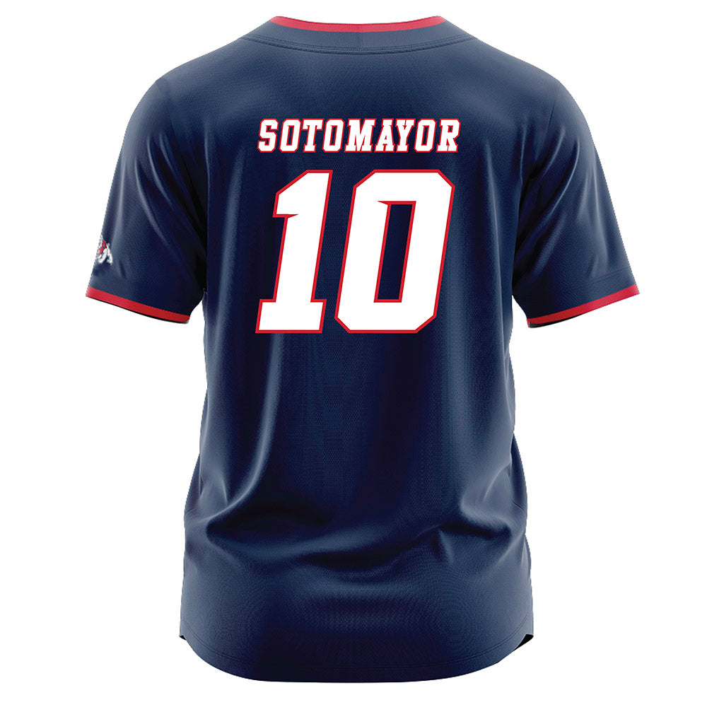 Fresno State - NCAA Baseball : Griffen Sotomayor - Navy Jersey-1