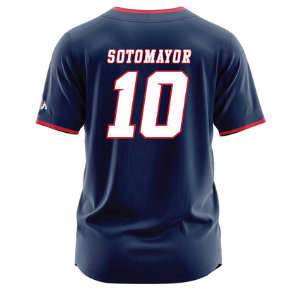 Fresno State - NCAA Baseball : Griffen Sotomayor - Navy Jersey-1