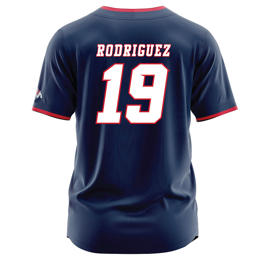 Fresno State - NCAA Baseball : BJ Rodriguez - Navy Jersey-1