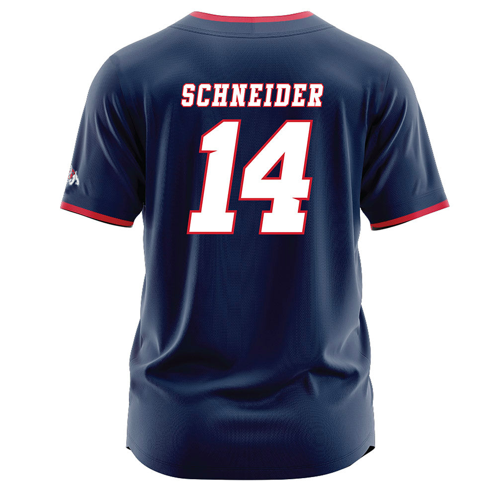 Fresno State - NCAA Baseball : Cam Schneider - Navy Jersey