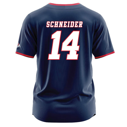 Fresno State - NCAA Baseball : Cam Schneider - Navy Jersey