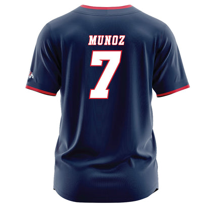 Fresno State - NCAA Baseball : Ayden Munoz - Navy Jersey-1