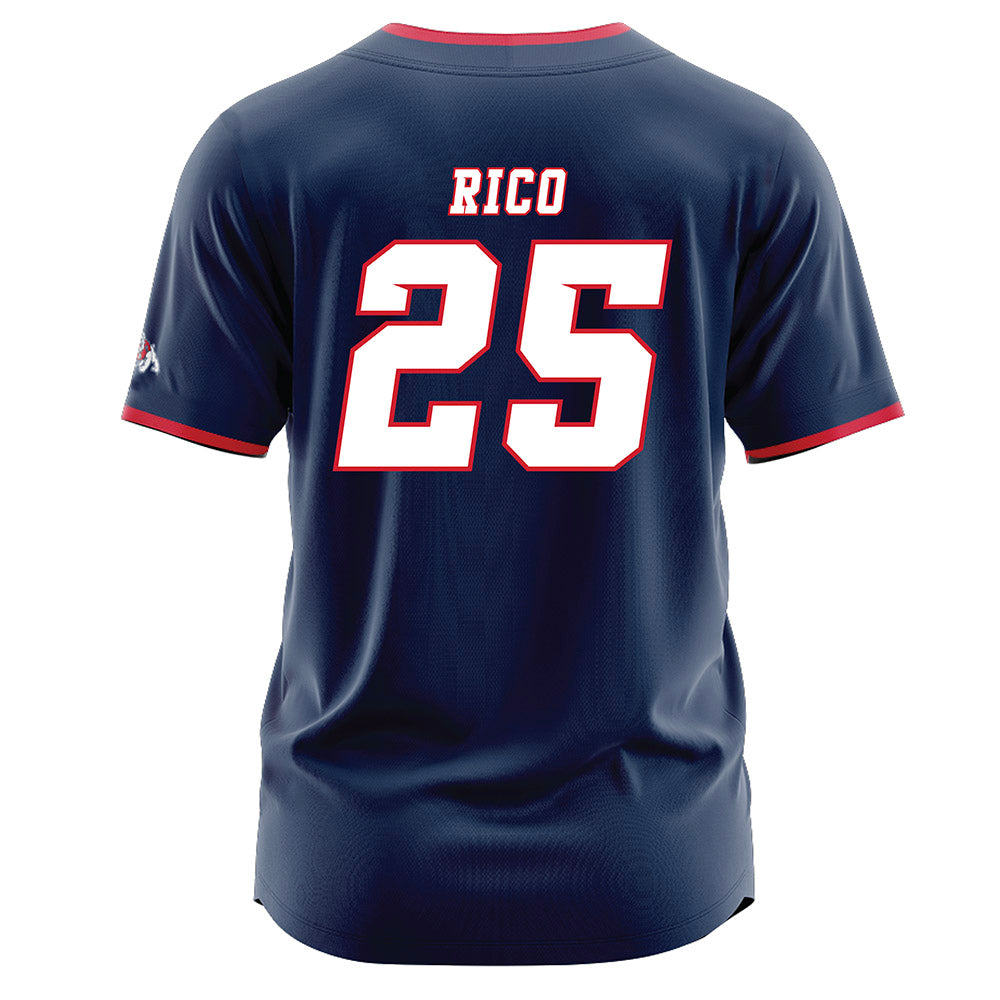 Fresno State - NCAA Baseball : Bo Rico - Navy Jersey-1