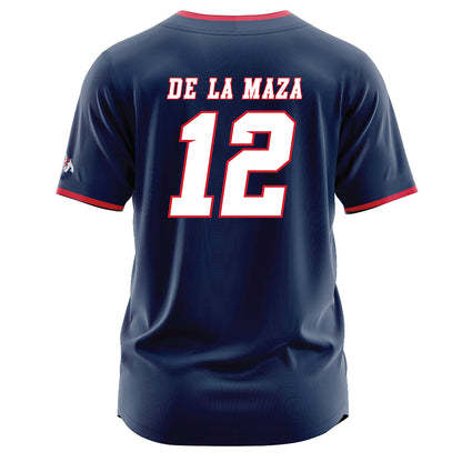 Fresno State - NCAA Baseball : Ryan De La Maza - Navy Jersey-1