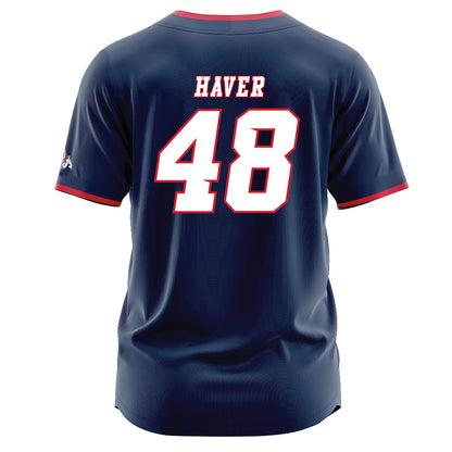 Fresno State - NCAA Baseball : Jordan Haver - Navy Jersey-1