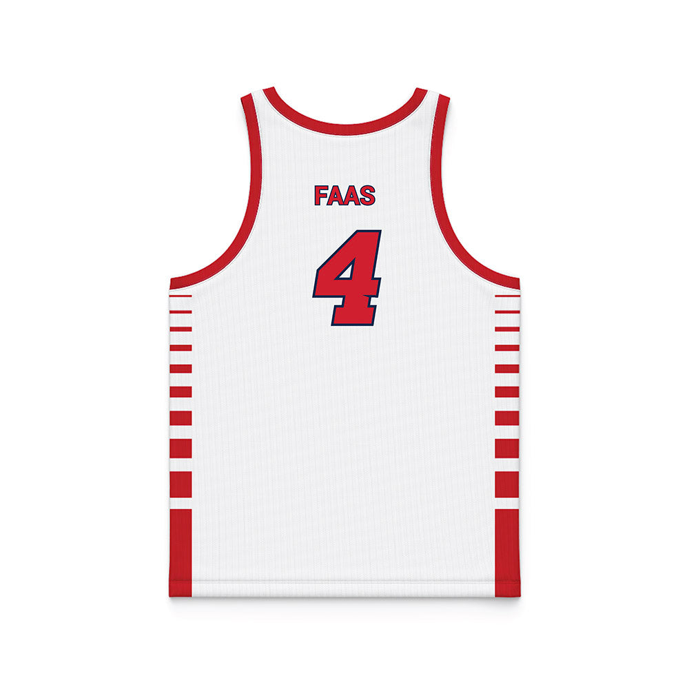 Fresno State - NCAA Men's Basketball : Cameron Faas - White Basketball Jersey-1