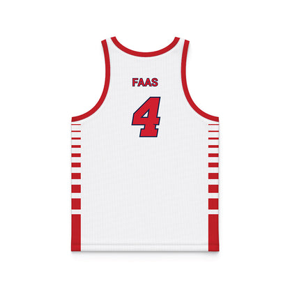 Fresno State - NCAA Men's Basketball : Cameron Faas - White Basketball Jersey-1