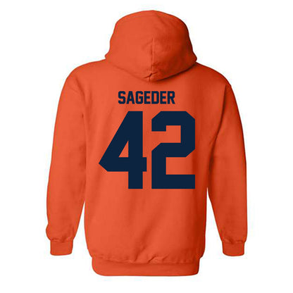 Syracuse - NCAA Men's Lacrosse : Dylan Sageder - Classic Shersey Hooded Sweatshirt-1
