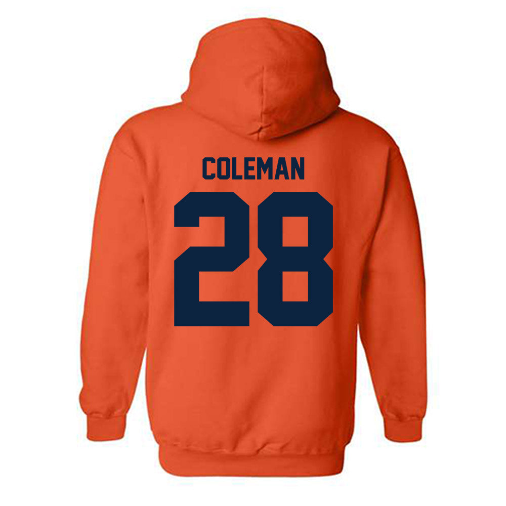 Syracuse - NCAA Football : Malachi Coleman - Classic Shersey Hooded Sweatshirt-1