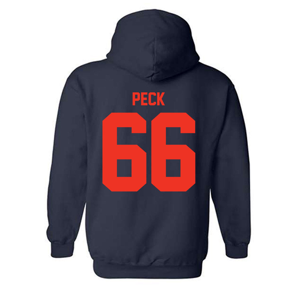 Syracuse - NCAA Men's Lacrosse : Hansen Peck - Classic Shersey Hooded Sweatshirt-1