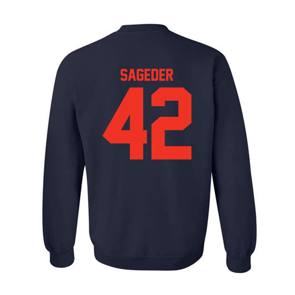 Syracuse - NCAA Men's Lacrosse : Dylan Sageder - Classic Shersey Crewneck Sweatshirt-1