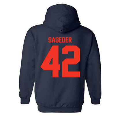 Syracuse - NCAA Men's Lacrosse : Dylan Sageder - Classic Shersey Hooded Sweatshirt-1