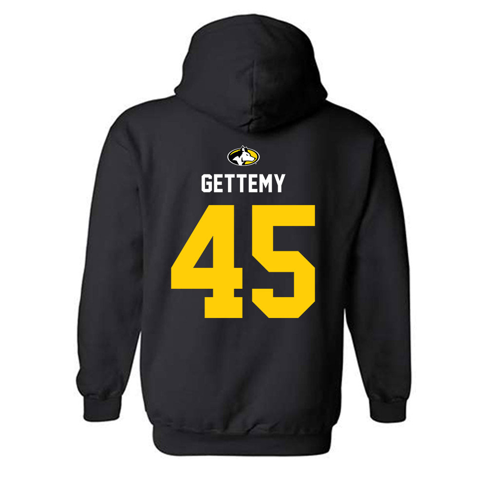 Michigan Tech - NCAA Football : Kyle Gettemy - Generic Shersey Hooded Sweatshirt-1