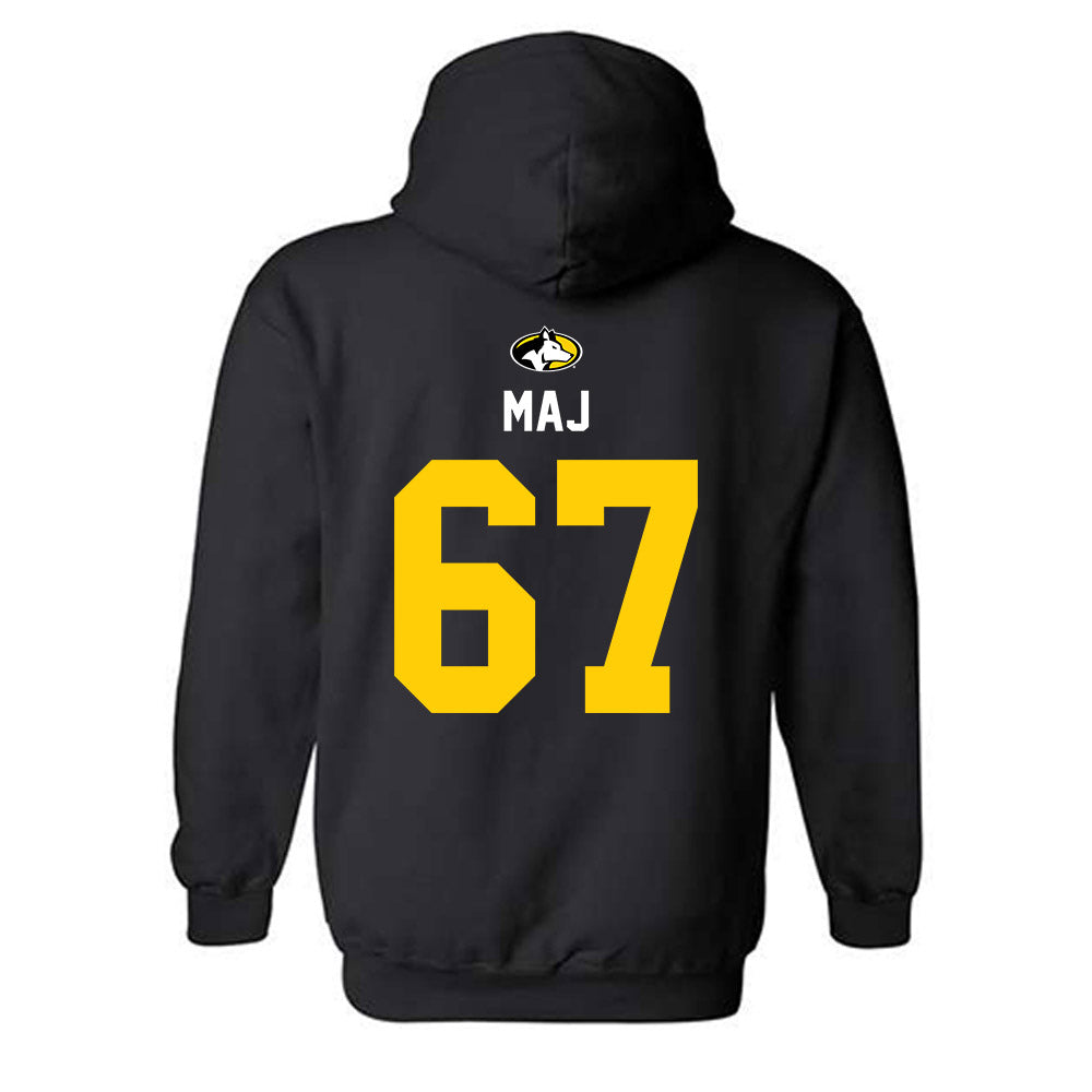 Michigan Tech - NCAA Football : Max Maj - Generic Shersey Hooded Sweatshirt-1